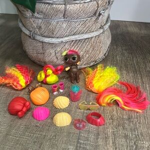 L.O.L. Surprise! Doll Hair Vibes Glow Grrrl Girl Gurl Neon Pink